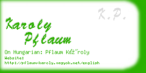 karoly pflaum business card